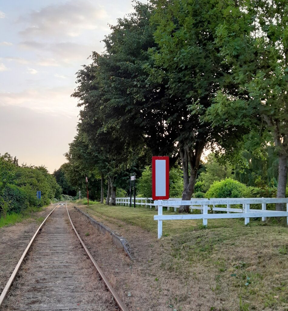 Katterød trinbræt set fra øst mod Faaborg 28.06.2021